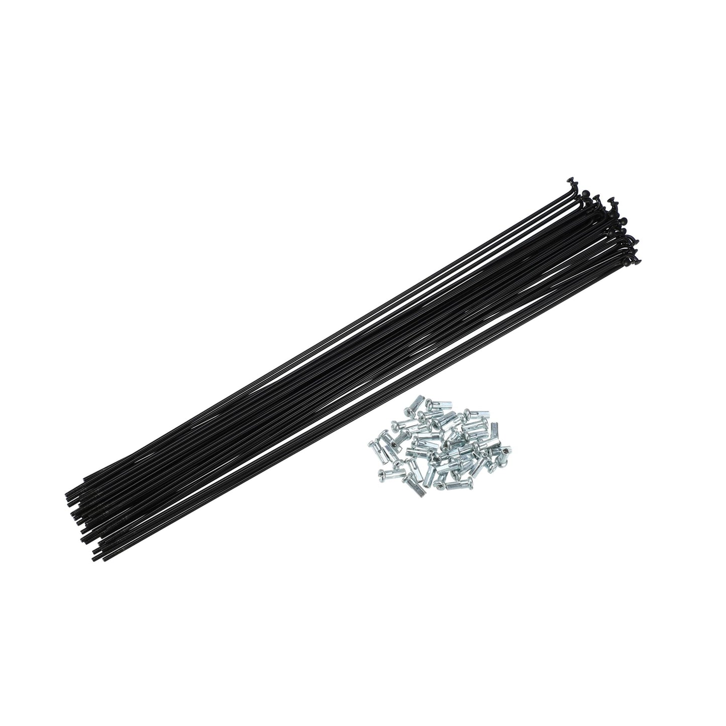 ACROPIX 36 Pcs 14G J Bend 280mm x 2mm Bike Bicycle Spokes with Nipples Steel Black Car Parts