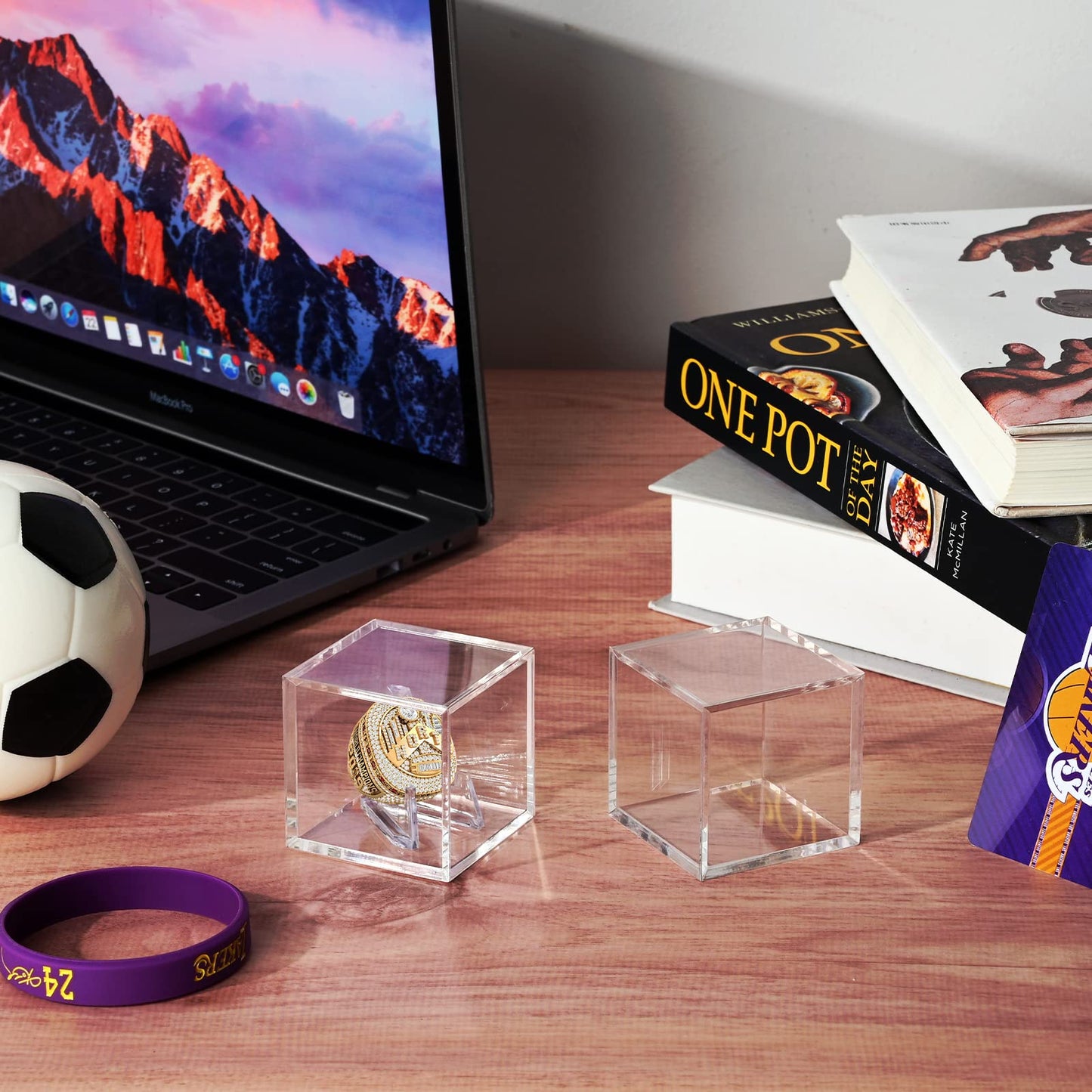 Foboull Championship Ring Display Case, Acrylic Display Box and Holder for Super Bowl, Championship, and Baseball Rings, for Collectors and Enthusiasts, 1pc