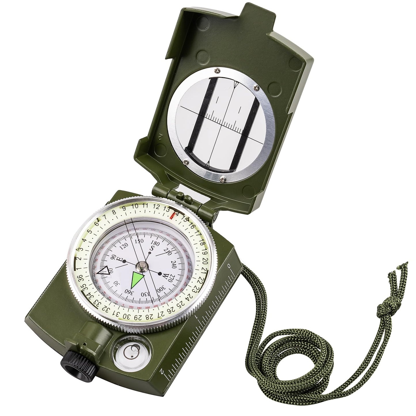 Aosdc Compass Hiking Compass - Navigation, Pocket, Waterproof, Shockproof, Military - Hiking, Climbing, Biking, Exploring, Geology, Outdoor Activities