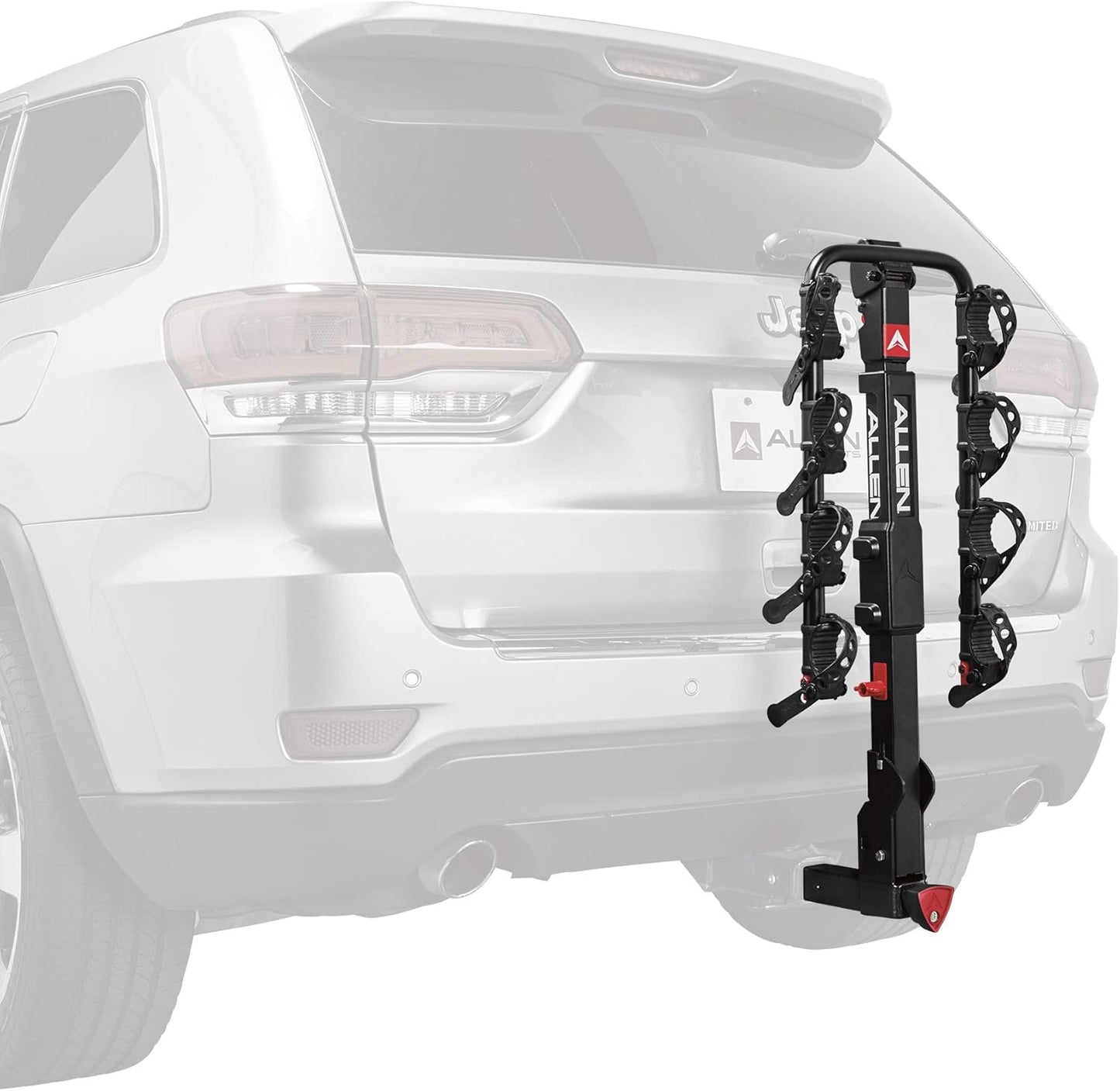 Allen Sports Deluxe Locking Quick Release 4-Bike Carrier for 2 Inch Hitch, Model 542QR, Black