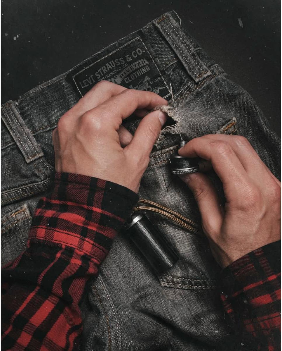 Exotac ripSPOOL Lightweight Bushcraft and Survival Complete Field Repair Kit and FireCord Lanyard for First Aid, Fire-Starting, Tool Creation, Fishing, and Navigation Tasks, Made in The USA