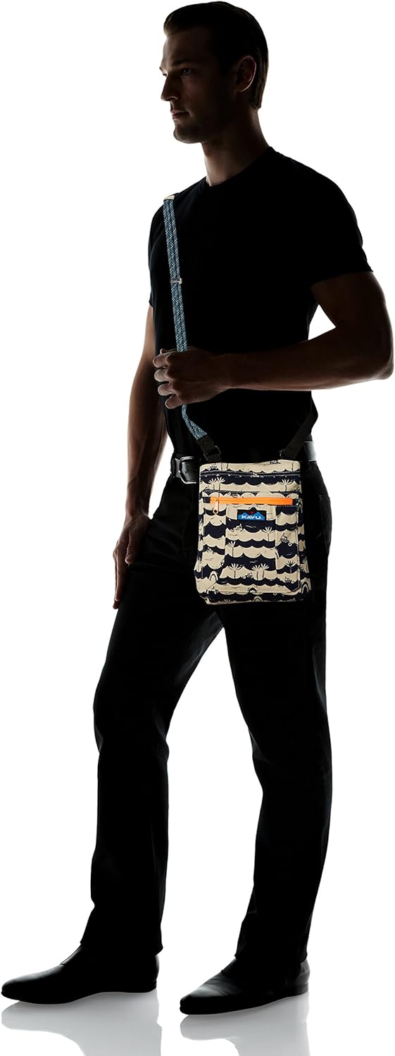 KAVU Keepalong Semi Padded Sling Canvas Rope Crossbody Bag