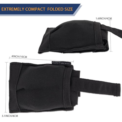 Gwild Concepts MOLLE Mag Dump Pouch - Tactical Ultralight Foldable Bag for Battle Duty Belt, Black