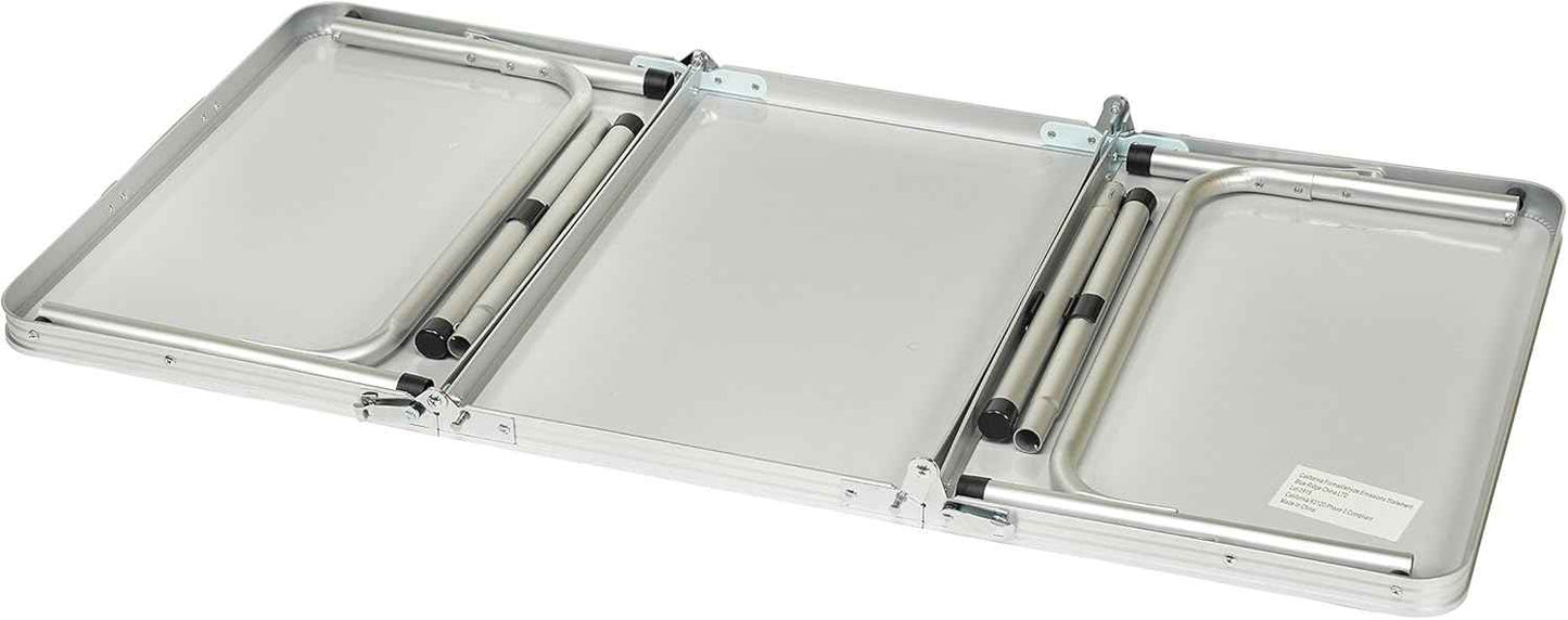Portable Adjustable Aluminum Folding Table - Lightweight & Versatile for Outdoor Use