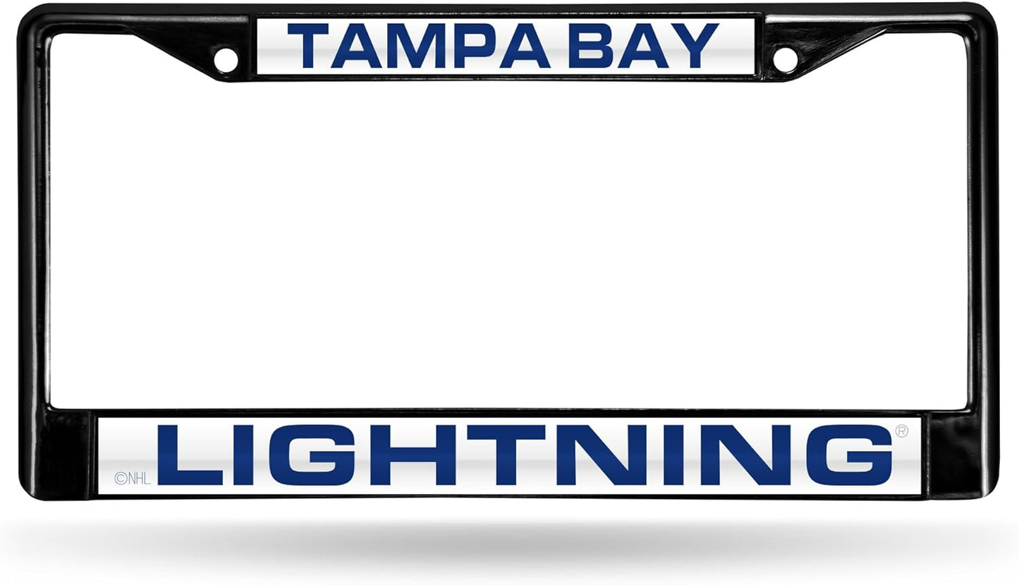 Rico Industries Ricepod NHL Detroit Red Wings Black Black Laser Cut Chrome Frame 12" x 6" 12" x 6" Black Laser Cut Chrome Frame - Car/Truck/SUV Automobile Accessory