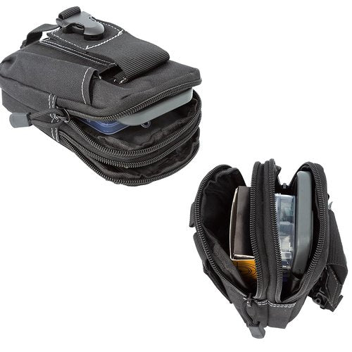 YeulionCraft Tactical Molle Pouch Men Belt Waist Bag Compact Outdoor Multipurpose Utility Gadget with Cell Phone Holster Holder for Cycling Running Hiking