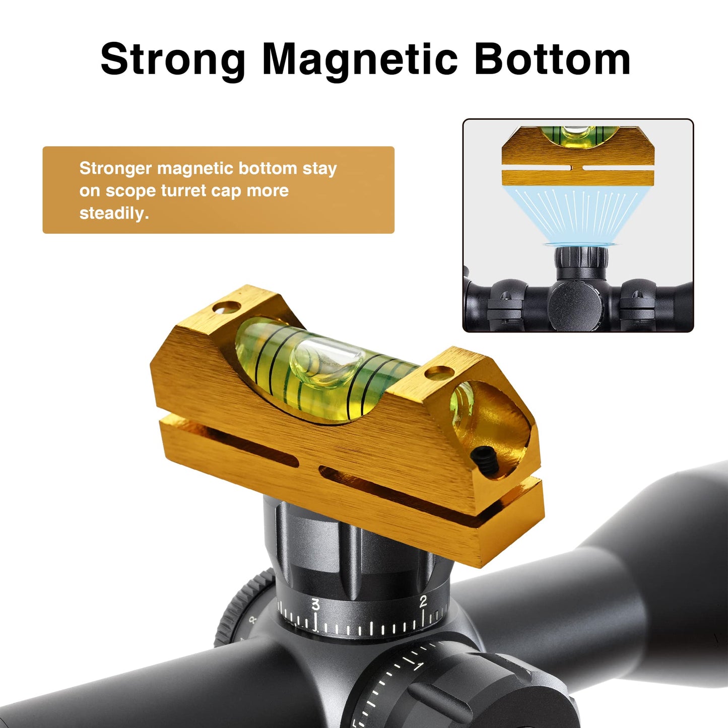 FTKSIADJ Scope leveling kit with high-precision bubble clip, magnetic universal leveling tool, compact storage case with storage case for equipment and maintenance