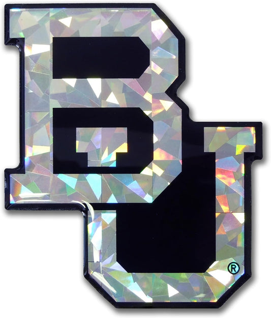 Elektroplate Offically Licensed Baylor Bears BU Green and Gold Reflective Decal | Premium 3D Domed All Weather Sticker for Car, Water Bottle, Laptop, Tablet, Cooler, Toolbox, Phone | Made in The USA