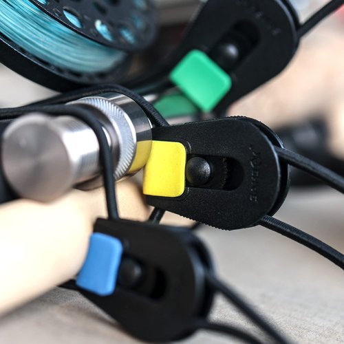 SAMSFX Fishing Rods Belt Quick Ties for Casting, Spinning & Fly Rods, 8PCS, 4 Colors Mixed