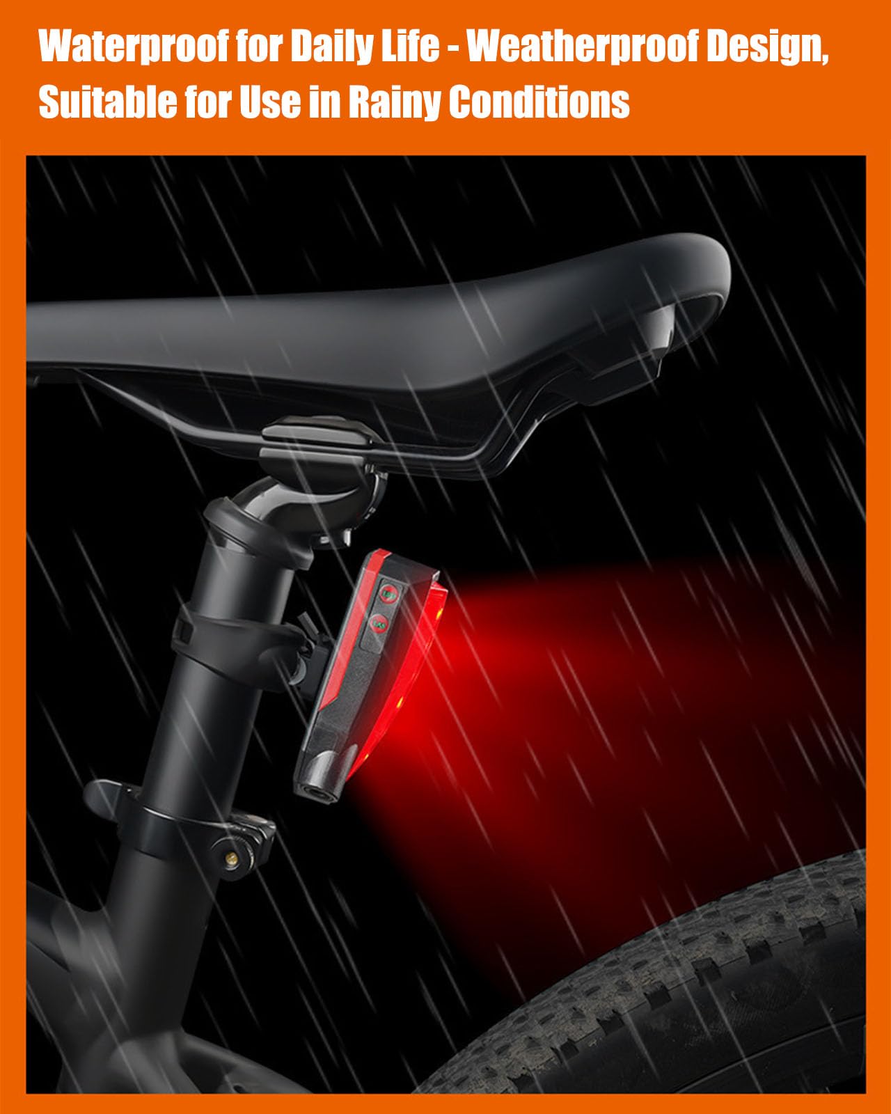 AOTULIGHT LED Bike Tail Lights Rechargeable for Night Riding Flash Lights Red Night Light Rear Bike Wheel Lights USB Light Bike Accessories Bicycle Logo Laser Projector Warning Light Taillights