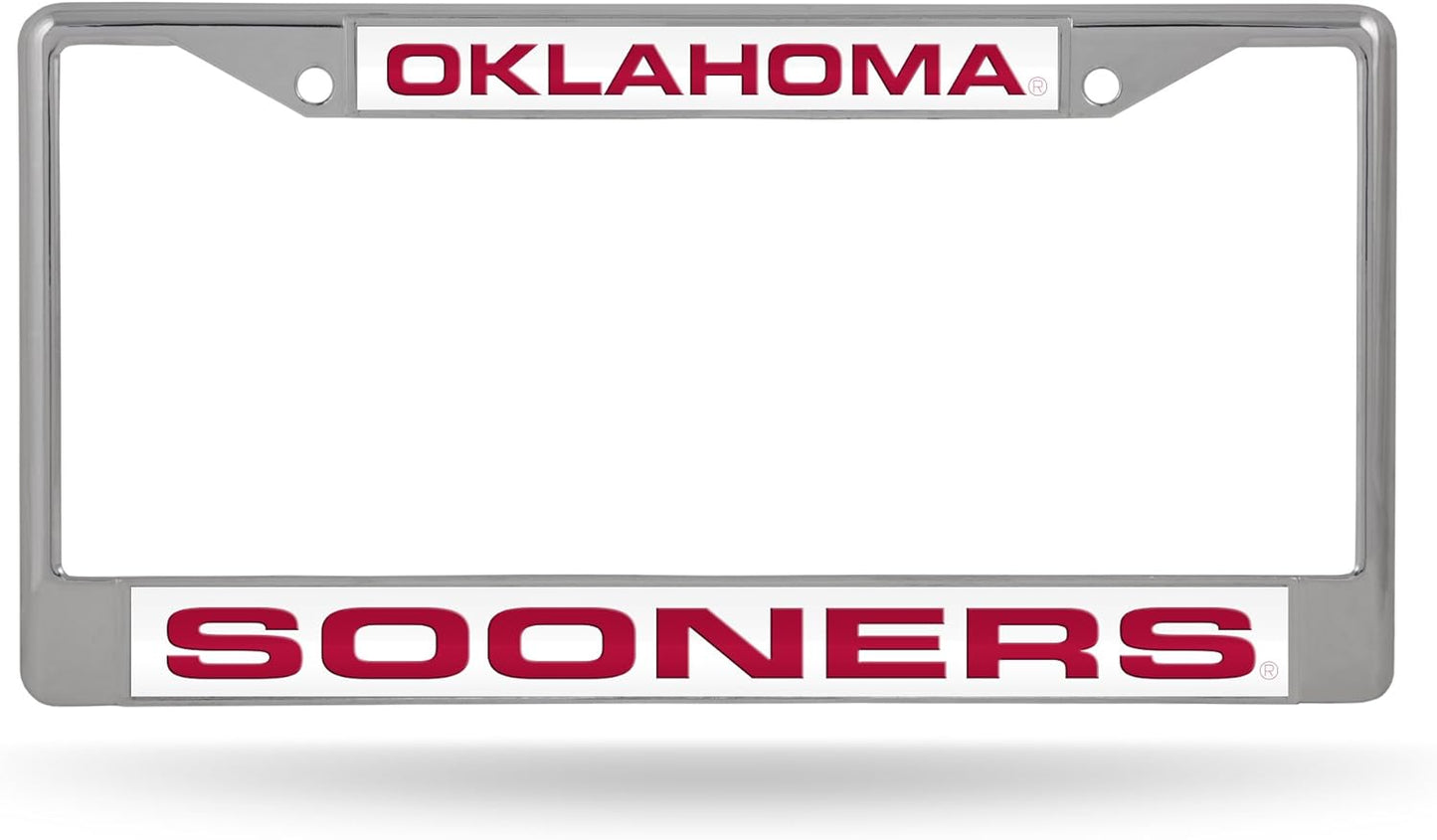 Rico Industries NCAA Unisex-Adult Laser Cut Inlaid Standard Chrome License Plate Frame