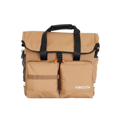 Vincita Voyage Atlas Bag for Brompton Folding Bicycle - With Removable Front Carrier Frame For Brompton Folding Bicycle, Rain Cover And Should Straps - Brompton Bike Accessories For Rider