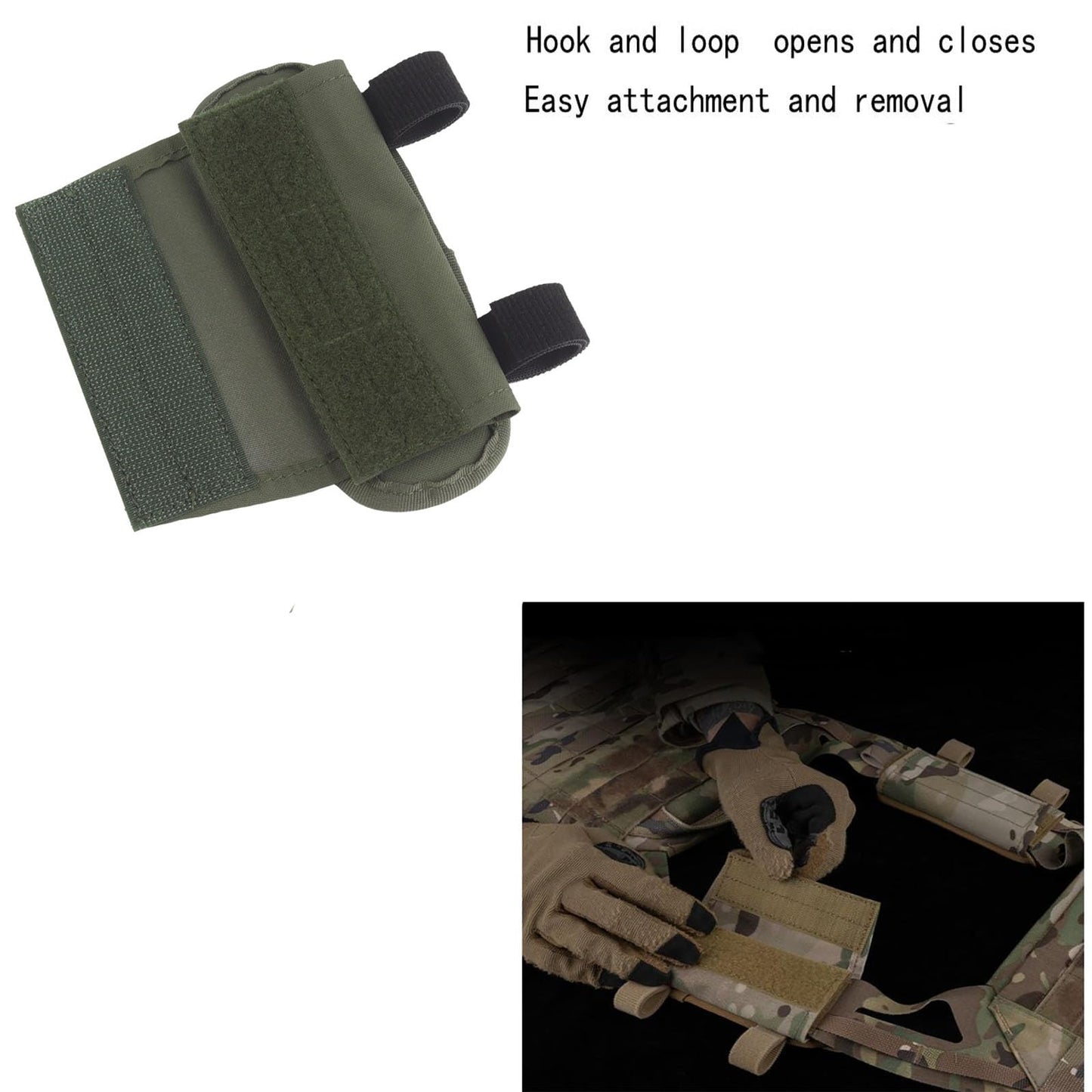 Hdlsina 2 Pack Tactical Vest Shoulder Pads Breathable Universal Shoulder Strap Pad for JPC Tactical Vest (Green)