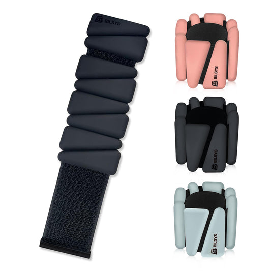 Adjustable Silicone Wrist & Ankle Weights-Set of 2(1 lb Each)-Comfortable & Stylish Arm Or Leg Weights For Women And Men-Ideal For Running, Walking, Yoga, Pilates, Barre, Home Workouts