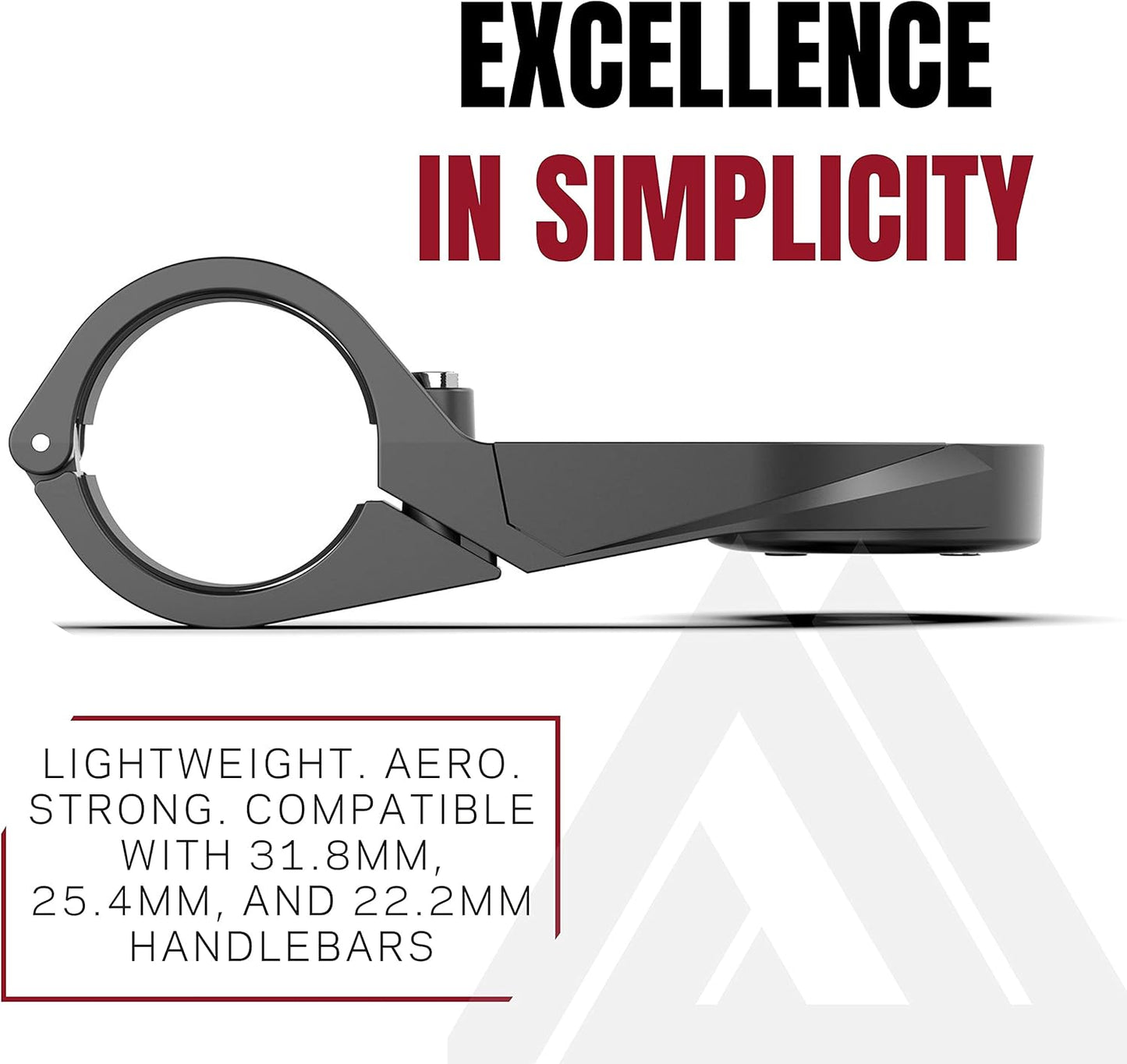 Garmin Bike Mount with from KOM Cycling - Edge Mount Designed for Garmin Edge 540, Edge 840 and Other Models (Aero - Black)