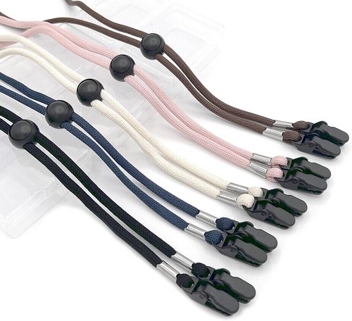 BWESOO Black Hat Chin Cord, Adjustable Strap Clips Windproof Lanyard on Bag Holder for Travel Keeper, Fishing Hats, Hat Clip for Travel on Bag（Medium）