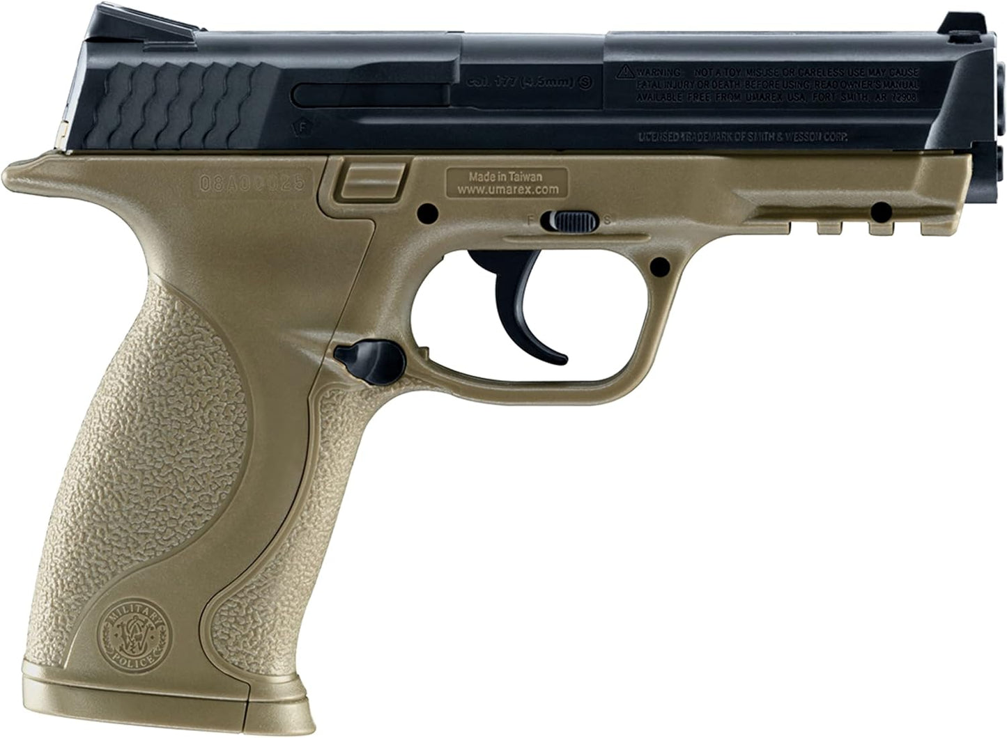Umarex Smith & Wesson M&P 40 .177 Caliber BB Gun Air Pistol, Dark Earth Brown, Standard Action