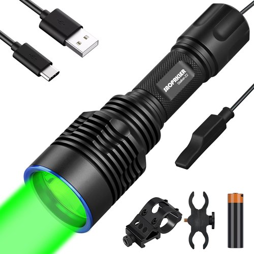 SAOPRKLER Stalker-Z2 Green Light for Hunting Flashlight Predator Light Kit,Spotlight Torch for Hog Hunting Accessories,Boar,Coyote Hunt Gear,Hunter Gift for Mens