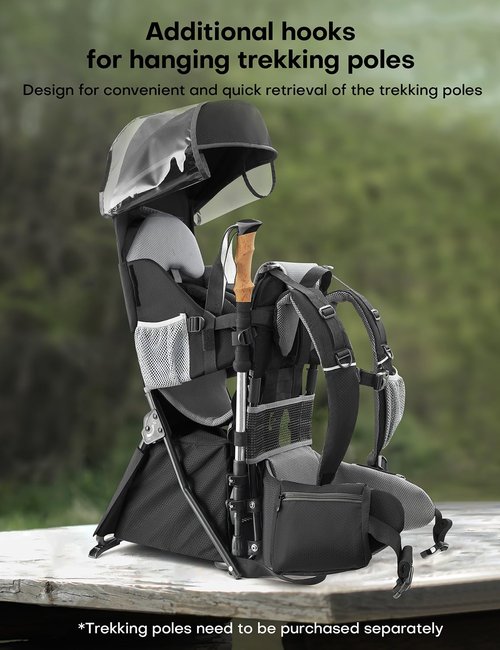 besrey Baby Backpack Carrier for Hiking Toddler Backpack Carrier Child Carrier Black
