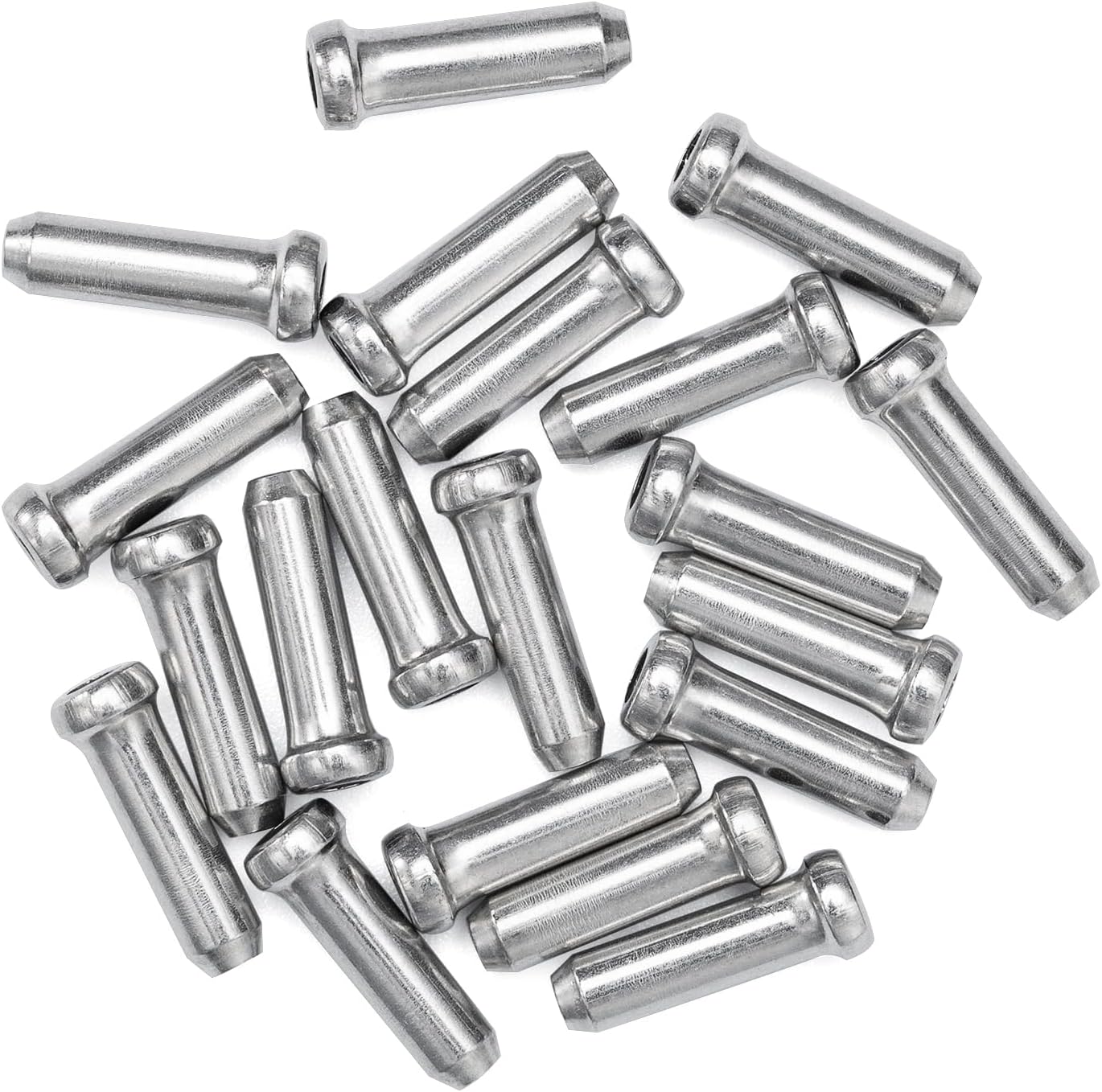 HZJD Bike Cable End Caps, Cable End Crimps, Cable Caps for Bike Shift Alloy, Bicycle Brake Cables End Caps(48PCS), O-Ring Brake Cable Rubber Donuts(6PCS)