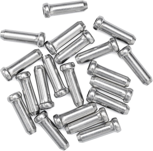 HZJD Bike Cable End Caps, Cable End Crimps, Cable Caps for Bike Shift Alloy, Bicycle Brake Cables End Caps(48PCS), O-Ring Brake Cable Rubber Donuts(6PCS)