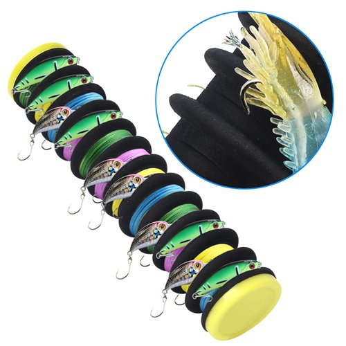 Vefungyan Fishing Line Storage Holders Organizer: 3pcs Fishing Line Spooler Winder, Fishing Line Hook and Leader Keeper with Rigging Spools