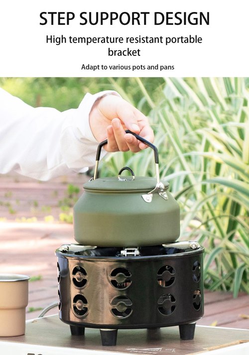 Husyop 3 in 1 Portable Windproof Camping Stove Gas Cooking Burner, 21000W Propane Burners with Piezo Ignition and Carrying Bag for Outdoor Backpacking Picnic Hiking