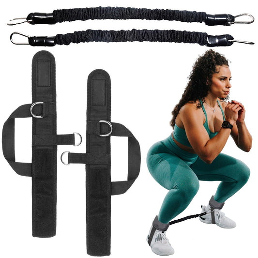 Ankle Resistance Bands with Cuffs Ankle Bands for Workout Equipment Hip Leg Glute Fitness Training Exercise Bands for Women Men Achieve Stronger and Firmer Lower Body Perfect for Home Gym Workout