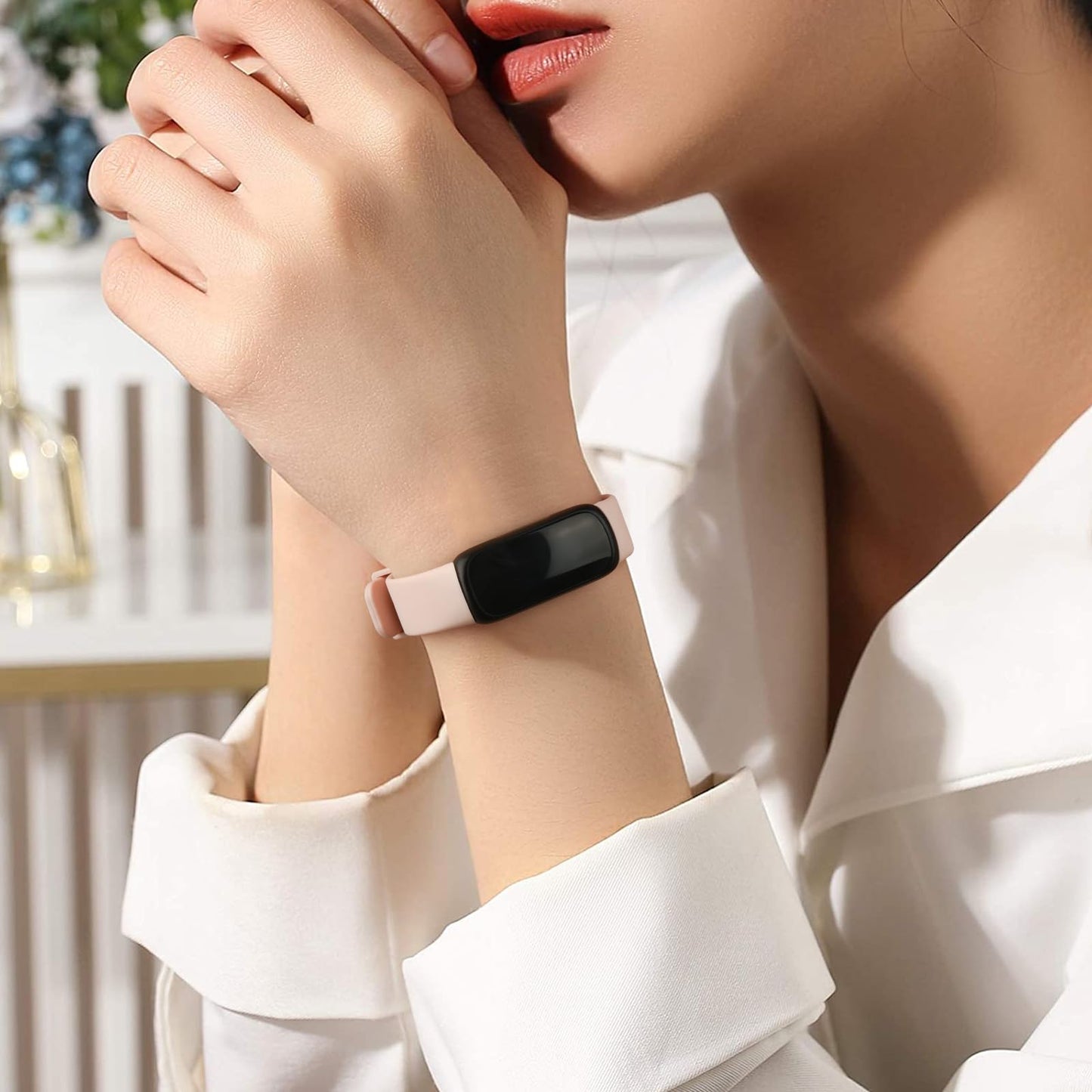 6-Pack Bands for Fitbit Inspire 3 Bands for Women Men, Soft Silicone Adjustable Wristband Replacement Straps Compatible with Fitbit Inspire 3 Fitness Tracker