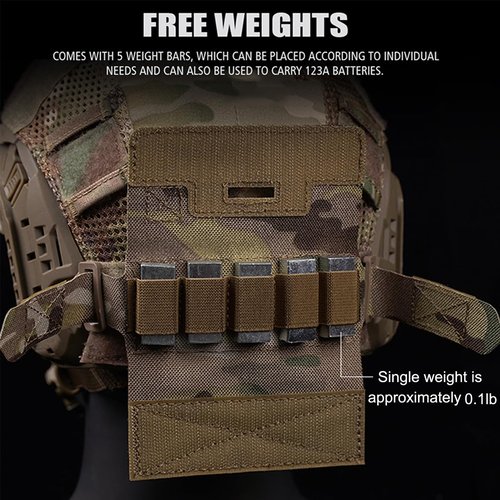 Tactical Helmet Counterbalance Weight Bag NVG Counterweight Pouch with Five Counter Blocks for OPS Fast BJ PJ MH