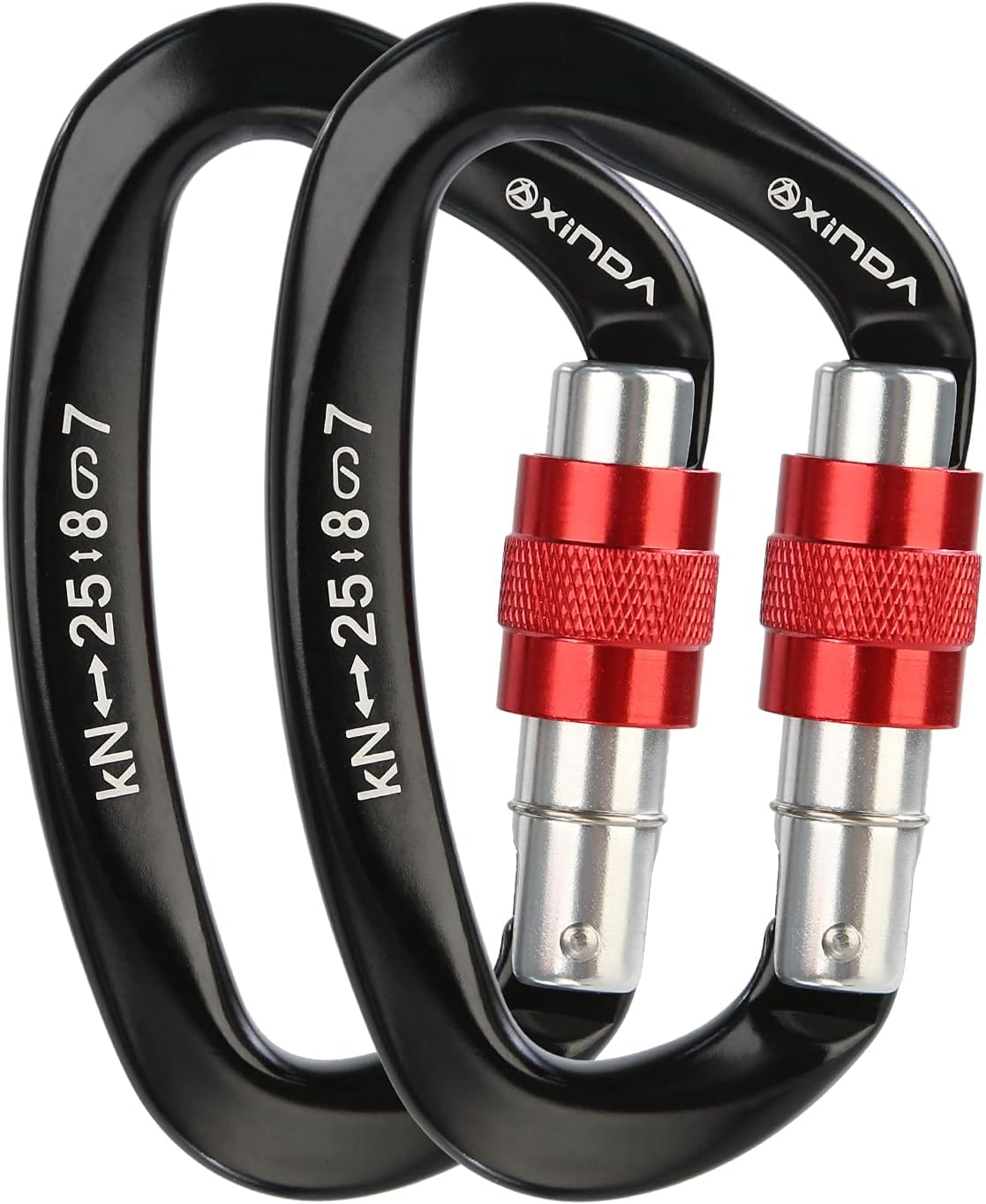Screwgate Locking Carabiner Clip - Professional Rock Climbing Carabiner Screw Lock,Heavy Duty Carabiners for Climbing,Mountaineer,Hammock,Camping,Outdoor Equipment