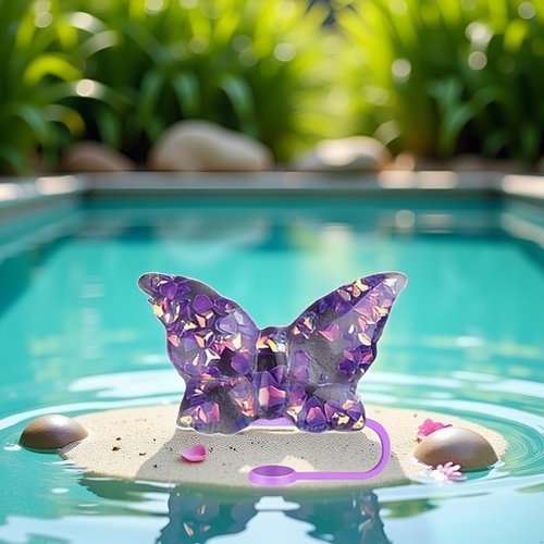 Purple Butterfly Straw Cover Cap for Stanley Cup,Bling Bow Straw Covers Cap Toppers for Tumbler Cups,Dust-Proof Reusable Silicone Tips Lids Protectors for 10mm Cups Accessories