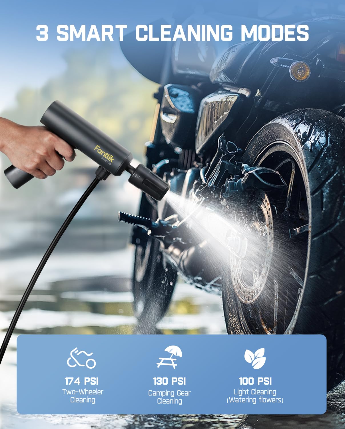 Fanttik X9 Ace Mini Bike Tire Pump & Fanttik NB8 Flip Portable Cordless Electric Sprayer