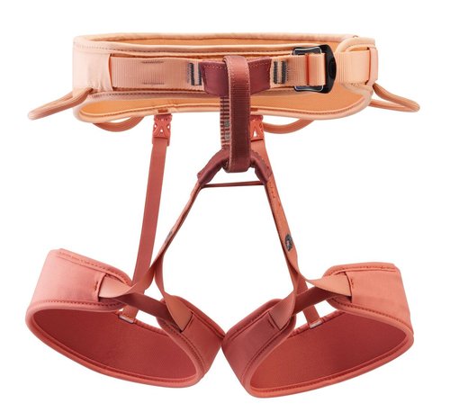 PETZL CORAX LT WOMEN comfortable, durable women's harness for a variety of climbing objectives, XS, coral sand
