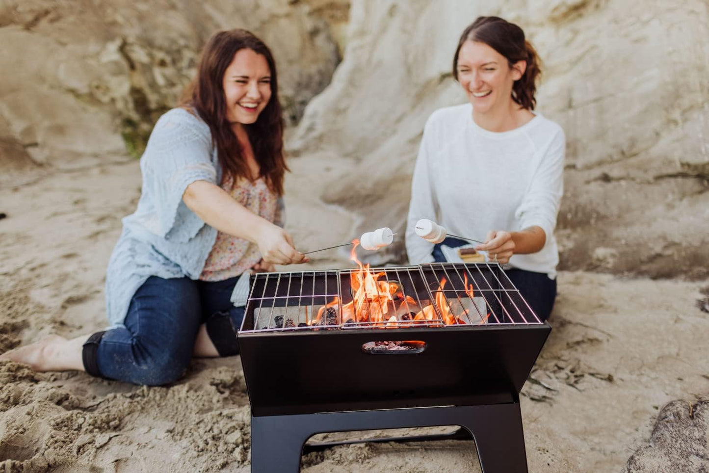 PICNIC TIME NCAA Colorado State Rams X-Grill Portable Grill - Camping Grill - Small Charcoal Grill for Tailgating