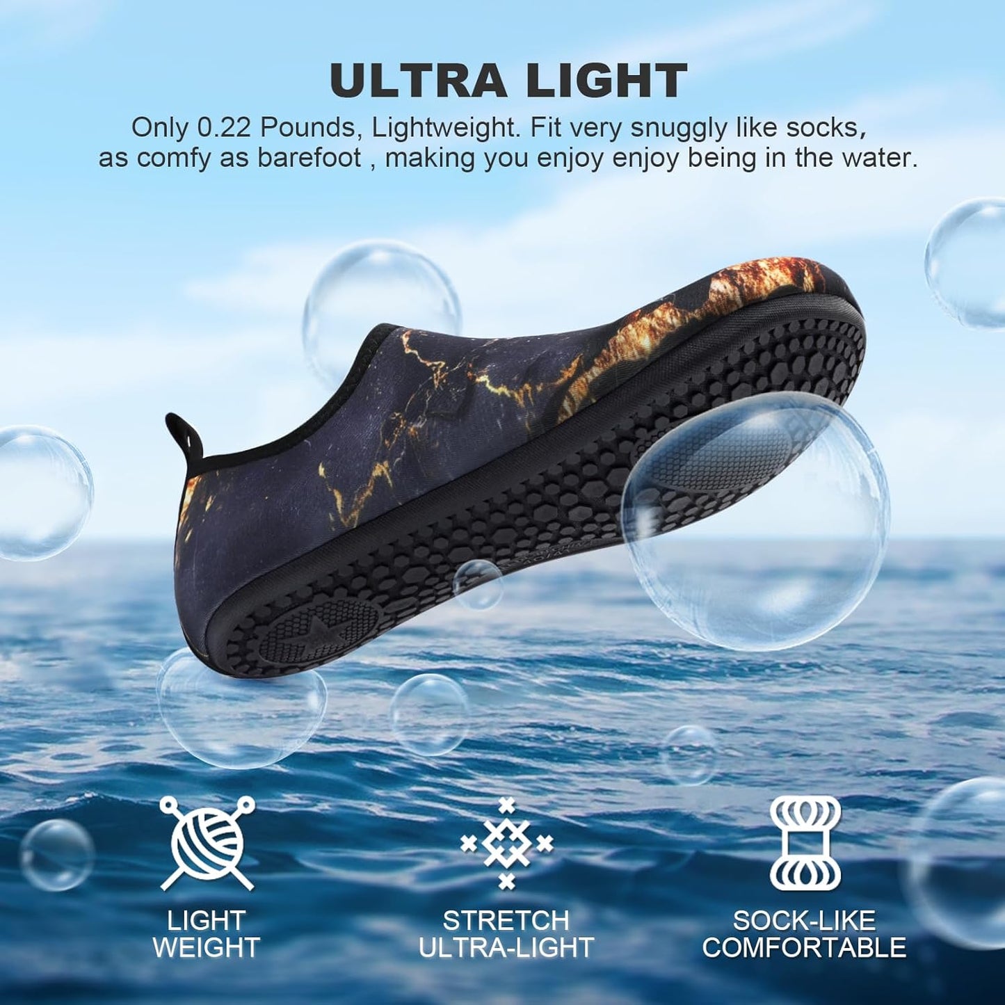 Quick-Dry Tanamo Water Shoes | Aqua Socks for Men & Women | Beach & Pool