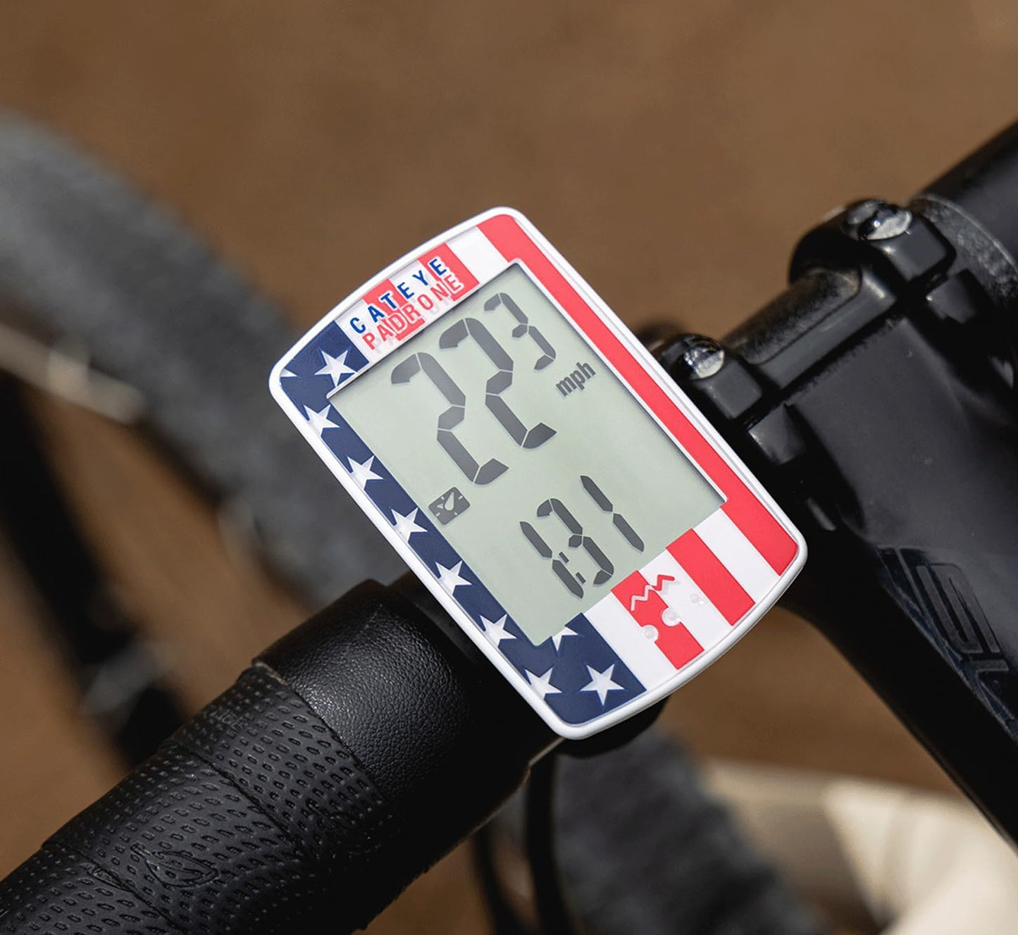 CATEYE Padrone Wireless Bike Computer – Oversized Display Cyclocomputer, Wireless Speedometer & Odometer, FlexTight™ Mount, Auto Start/Stop, Programmable Odometer