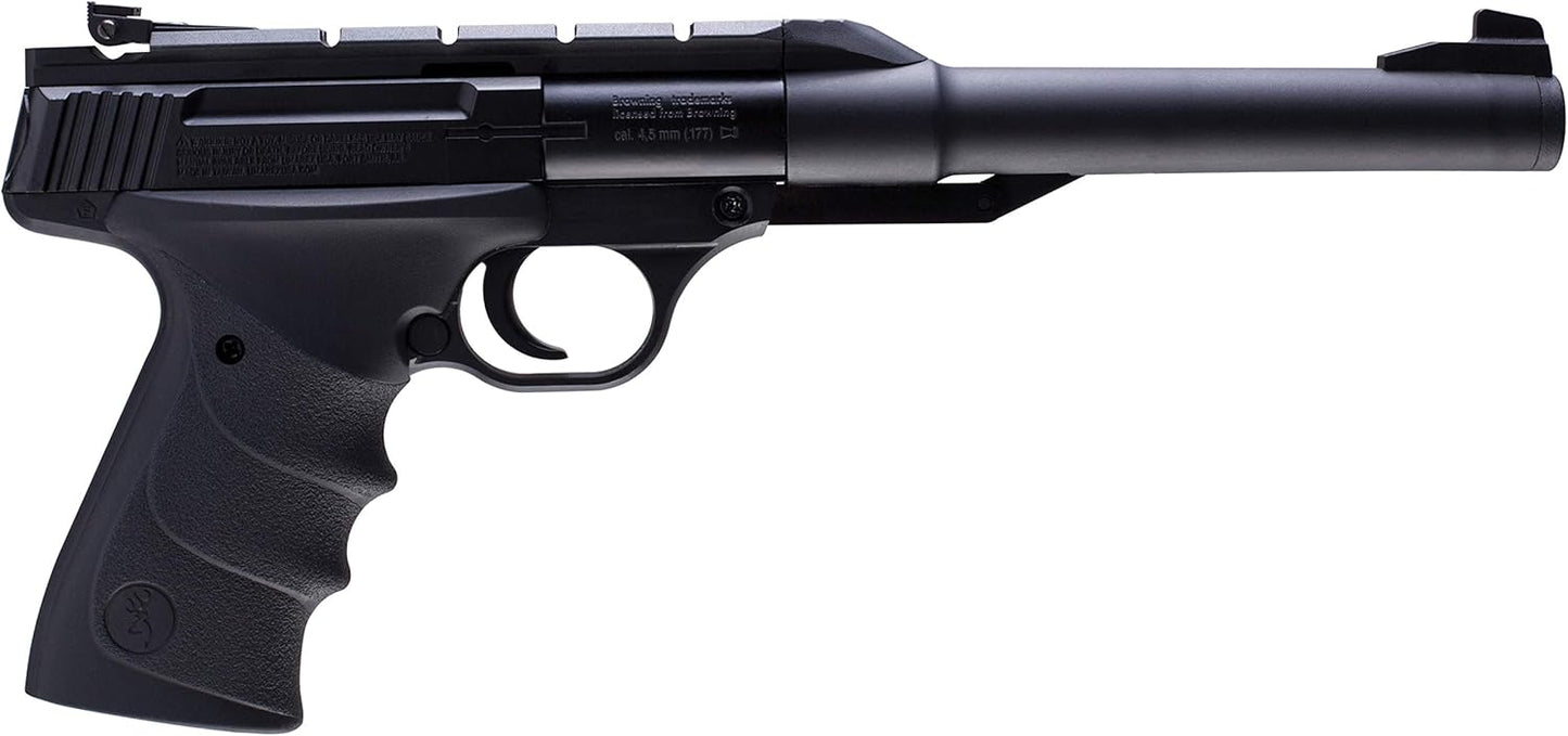 Umarex Browning Buck Mark URX Single Shot Break Barrel .177 Caliber Pellet Gun Air Pistol, Black