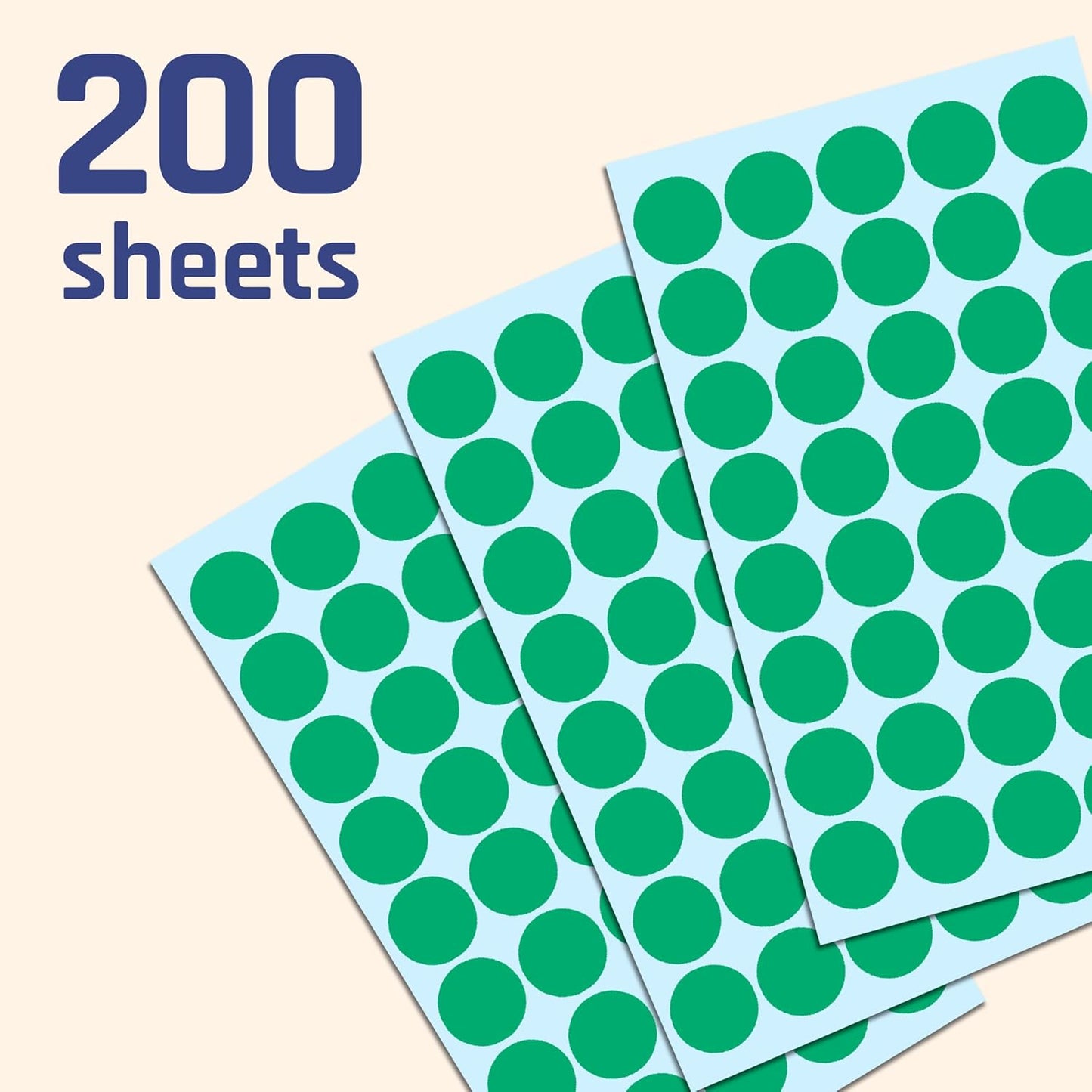 2000 Pack, 3/4" Round Dot Stickers Circle Labels - Red