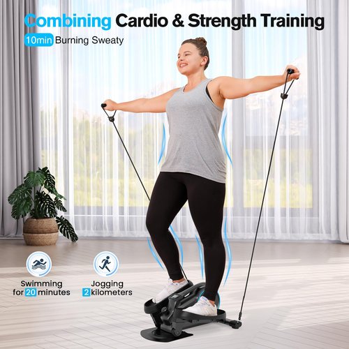 Under Desk Elliptical, Manual Elliptical Exercise Machine, Quite Foot Pedal Exerciser, Mini Elliptical Machines for Home Use, Compact Foot &Leg Pedal Exerciser, Exerciser for Seniors, Max Load 300LBS