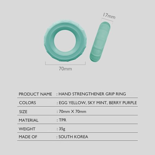 Peak Athletix Hand Strengthener Grip Ring Exercisers Squeezer Gripper for Muscle Strengthening Training Tool (Egg Yellow)
