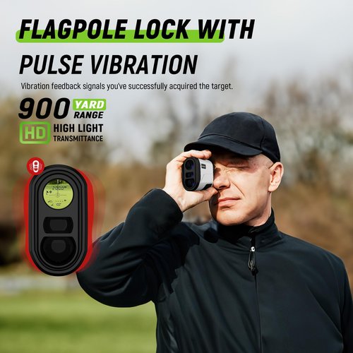 Lancergear Golf/Hunting Rangefinder 900Y Waterproof Hunting Range Finder 6.5X Magnification, Distance, Angle, Speed, Scan Multi Functional Rangefinder for Golfing, Hunting, Shooting and Hiking., Camo