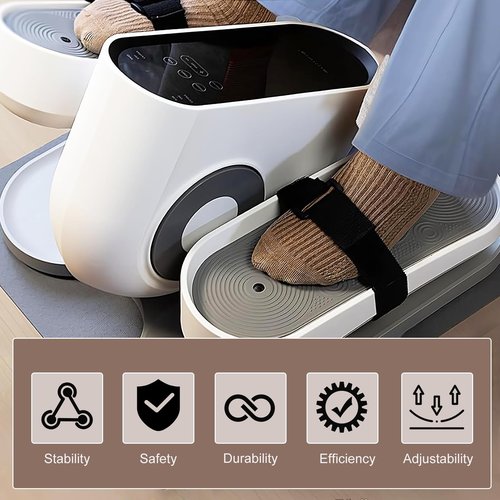 GUMWIG 2 Pcs Leg Exerciser Traction Straps, Under Desk Elliptical Pedal Band for Seniors, Secure & Stability for Electric Ellipse Equipment, Peddler Foot Exercises Machine Home Office Accessories