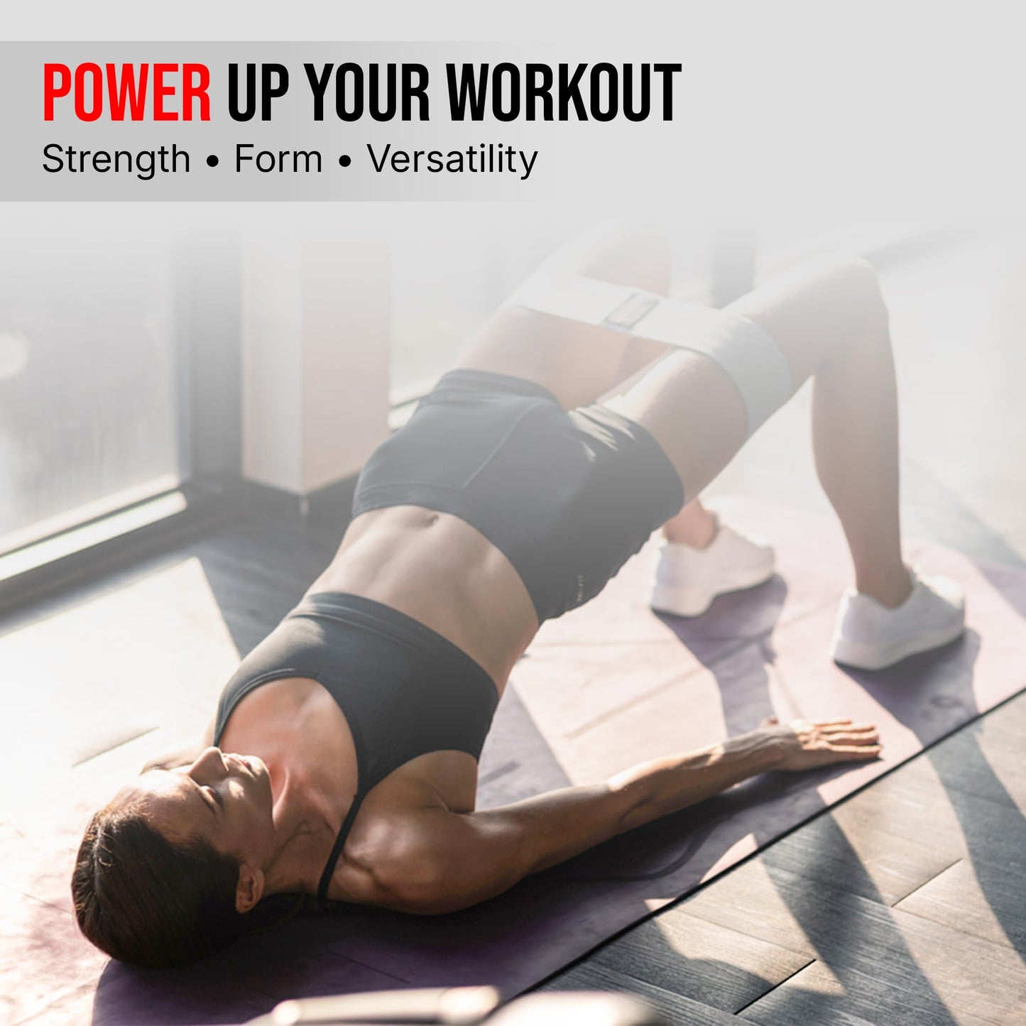 Generic Resistance Bands Set of 3 Heavy Duty Exercise Bands for Strength Training, Yoga, Flexibility, and Squats Includes Carry Bag (White, Grey, Black)