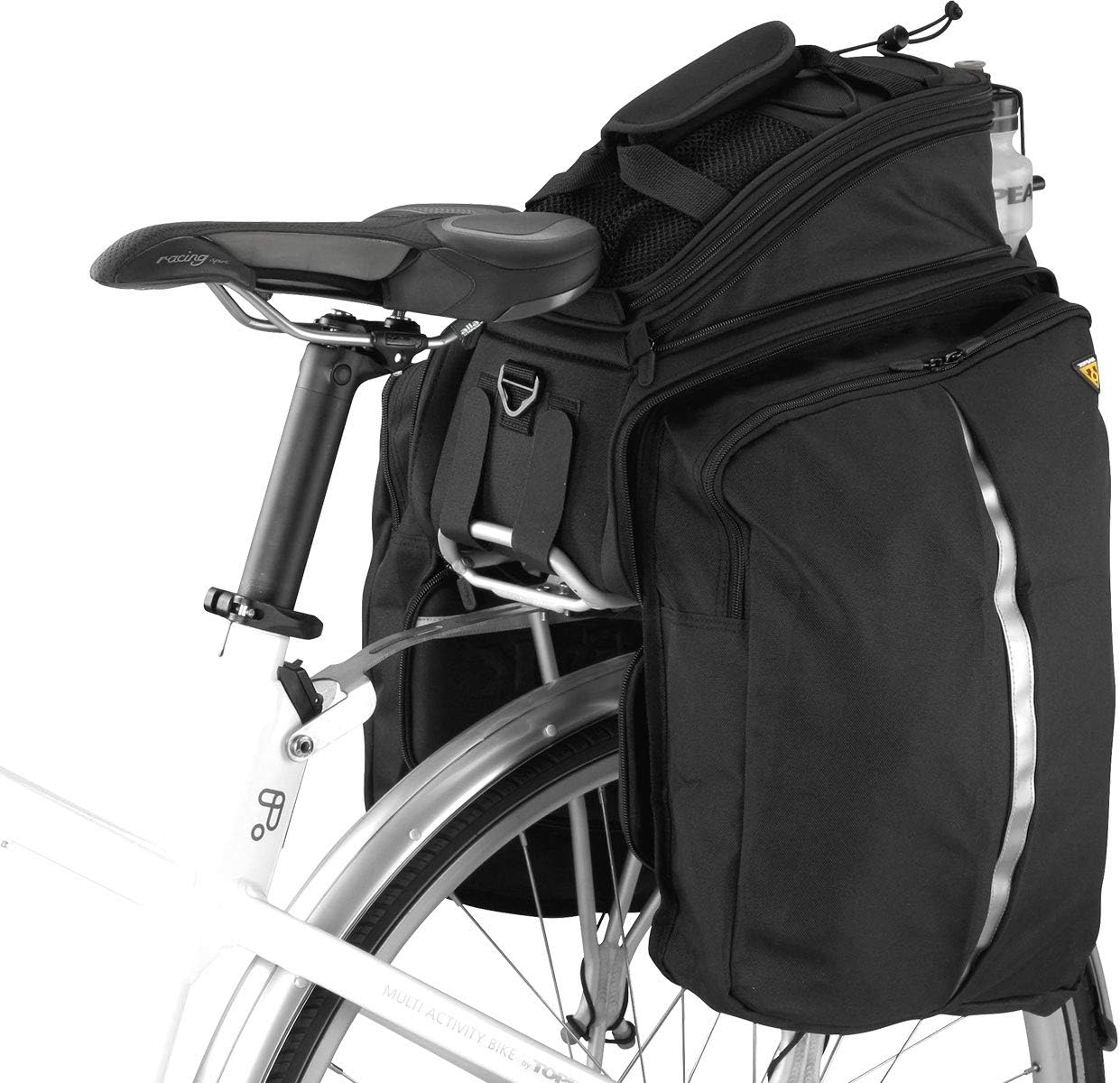 Topeak MTS TrunkBag DXP Rear Bicycle Bag with Expandable Panniers, Strap Mount