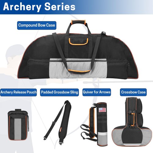 VISEMAN Crossbow Sling, Anti-Slip Leather Padded Shoulder Strap with Swivels, Adjustable Crossbow Sling, Black