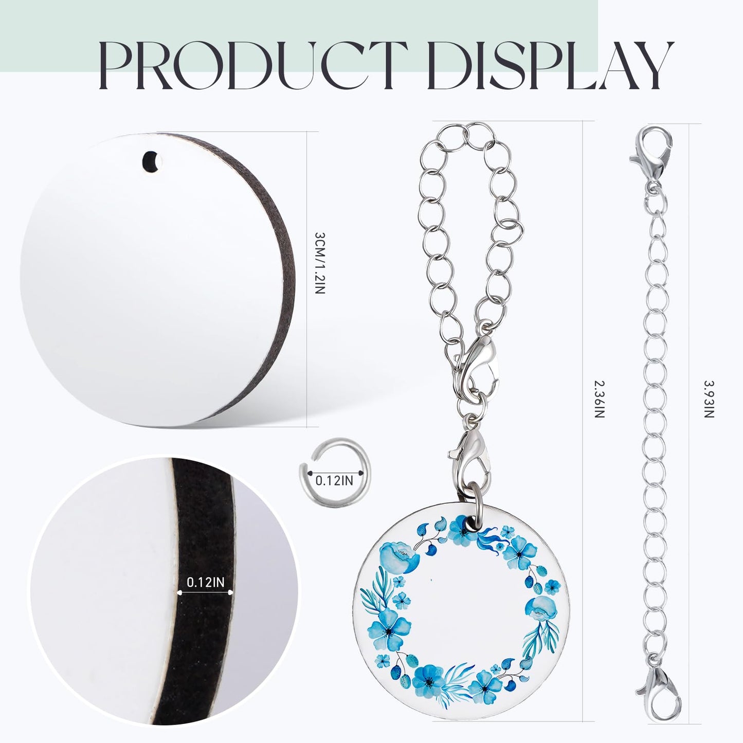 for FACULX 20 Sets Sublimation Letter Charms Accessories for Cup Sublimation Blanks Bulk Personalized Name ID Cup Charm for Tumbler with Chains Jump for RING DIY Crafts