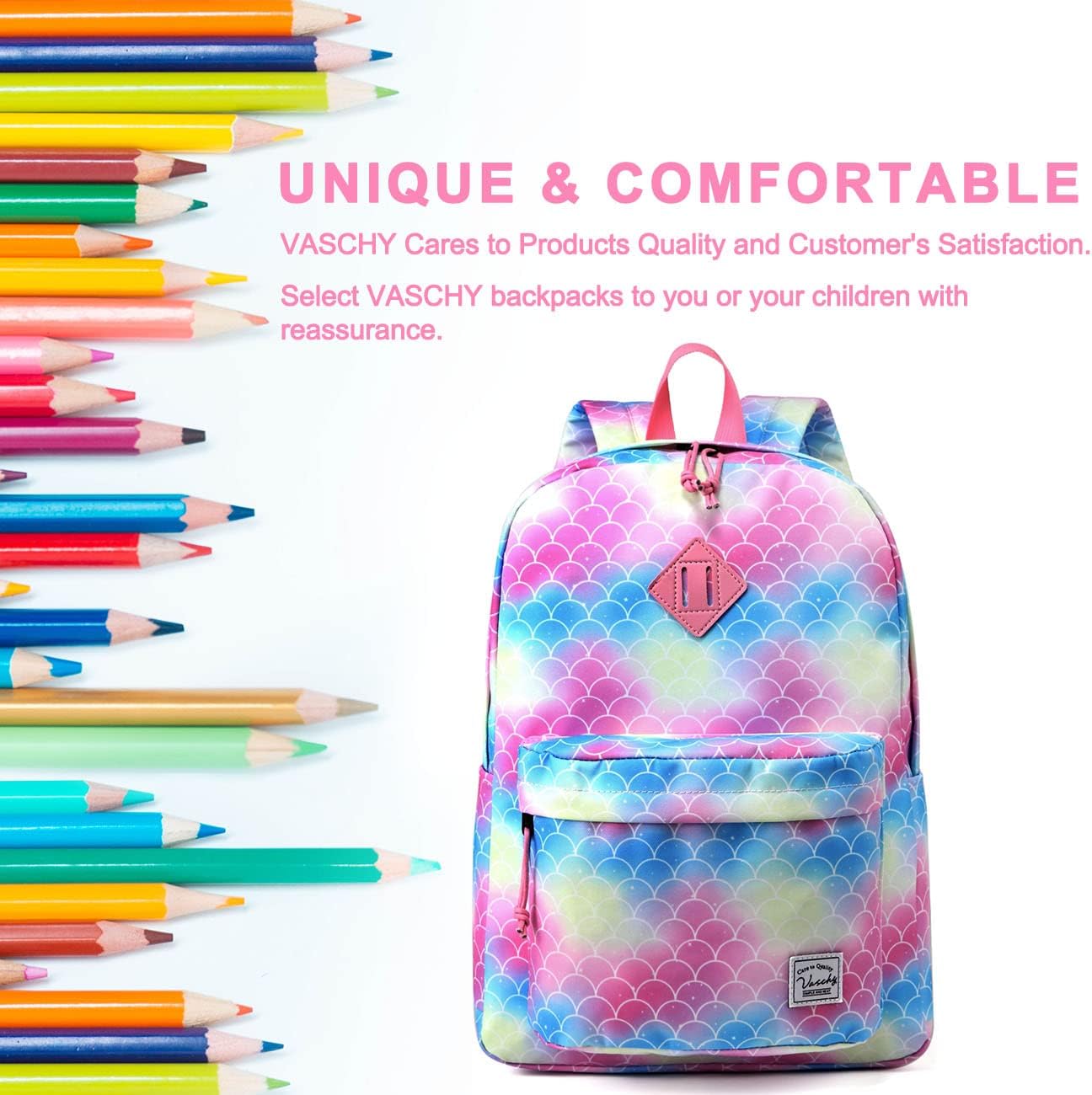 VASCHY Backpacks Handbags, Lavender, M