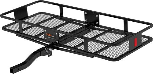 CURT 60x24 Inch Cargo Carrier - Heavy-Duty Black Steel Hitch Basket, 500 lbs Capacity