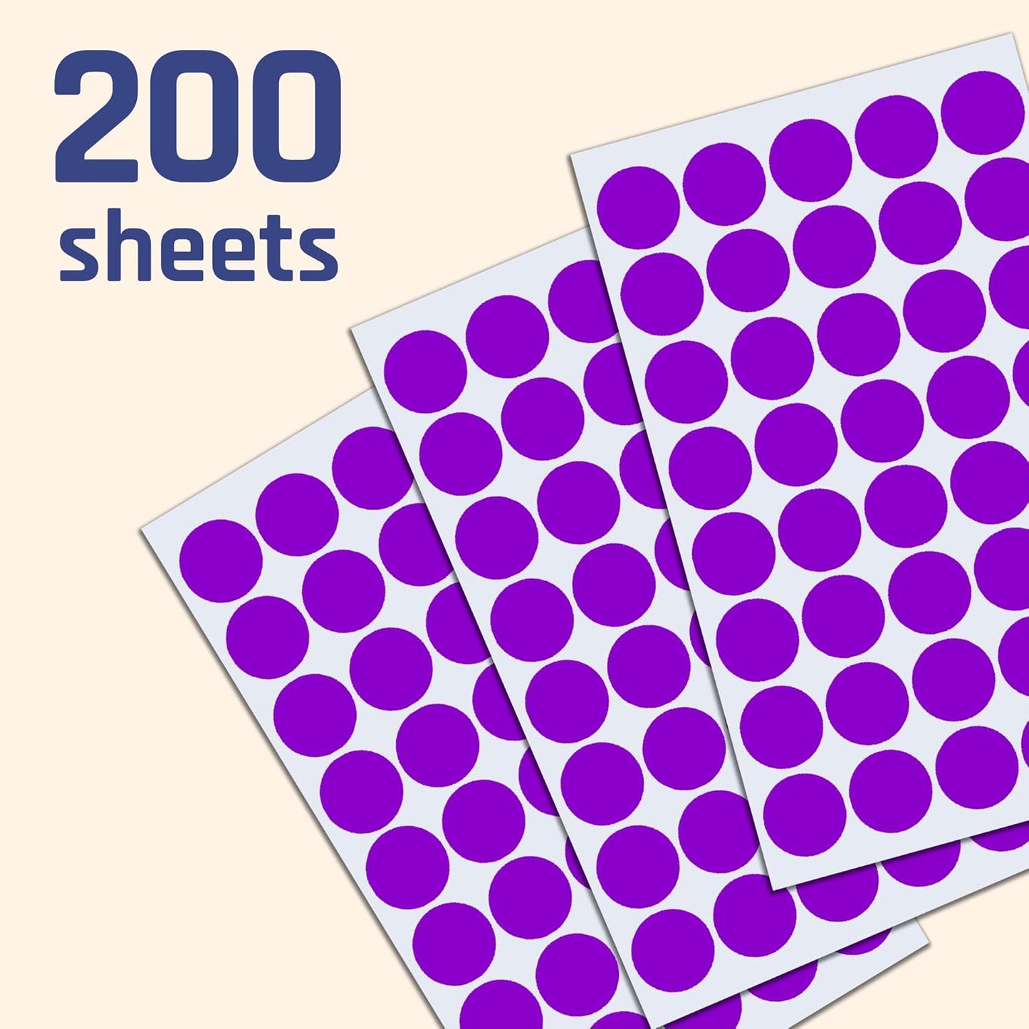 2000 Pack, 3/4" Round Dot Stickers Circle Labels - Red